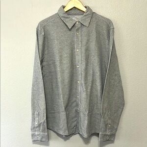 George Men’s‎ Gray Casual Button Down Shirt with Pointed Collar XL Long Sleeve